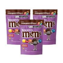 Kit 3 Chocolate Confeito M&Ms Pouch 120g Brownie Mars MMs M&M's Kit 3 Chocolate Confeito M&Ms Pouch 120g Brownie Mars MMs M&M's