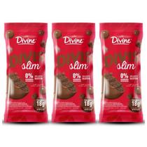 Kit 3 Chocolate Divine Divis Slim 18G Chocolate Ao Leite