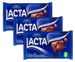 kit 3 Chocolate Em Barra Lacta Ao Leite 80G