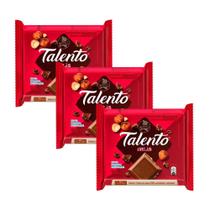Kit 3 Chocolate Garoto Talento ao Leite com Avelãs 85g Kit 3 Chocolate Garoto Talento ao Leite com Avelãs 85g