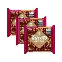 Kit 3 Chocolate Garoto Talento Artesão Amêndoa, Avelã e Amendoim 75g
