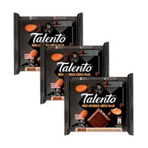 Kit 3 Chocolate Garoto Talento Meio Amargo com Amêndoas 85g
