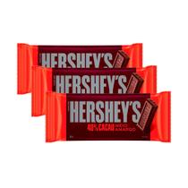 Kit 3 Chocolate Hershey's Meio Amargo 82g