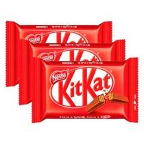 Kit 3 Chocolate Kit Kat ao Leite Nestlé Kitkat Wafer Pacote 41,5g Kit 3 Chocolate Kit Kat ao Leite Nestlé Kitkat Wafer Pacote 41,5g