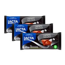 Kit 3 Chocolate Lacta Diamante Negro 80g