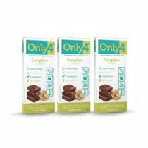 KIT 3 CHOCOLATE SEM LACT GENGIBRE 70% CACAU VEGANO 20g ONLY4 KIT 3 CHOCOLATE SEM LACT GENGIBRE 70% CACAU VEGANO 20g ONLY4