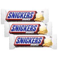 Kit 3 Chocolate Snickers Branco 42g