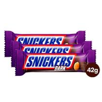 Kit 3 Chocolate Snickers Dark Amargo Mars 42g Kit 3 Chocolate Snickers Dark Amargo Mars 42g