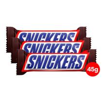 Kit 3 Chocolate Snickers Tradicional 45g
