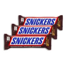 Kit 3 Chocolate Snickers Tradicional Mars 45g