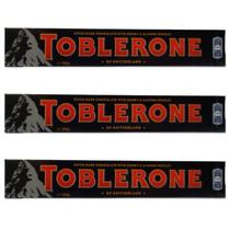Kit 3 Chocolate Toblerone Amargo C/Amendoas Importado 100Gr