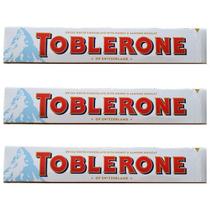 Kit 3 Chocolate Toblerone Branco C/Amendoas Importado 100Gr