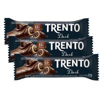 Kit 3 Chocolate Trento Dark Chocolate Meio Amargo 55% Cacau 29g