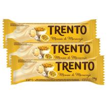 Kit 3 Chocolate Trento Wafer Recheado Sabor Mousse de Maracujá com Chocolate Branco 29g