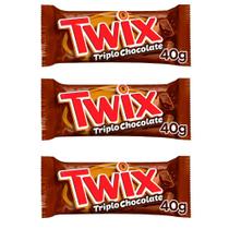 Kit 3 Chocolate Twix Triplo Chocolate 40g