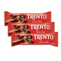 Kit 3 Chocolate Wafer Trento Sabor Chocolate 29g