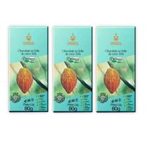 Kit 3 Chocolates Orgânico 50% Vegano Sem Lactose Barra Onveg