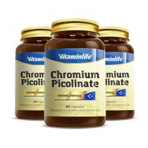 Kit 3 Chromium Picolinate Vitaminlife 90 cápsulas