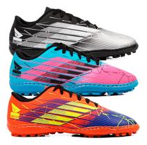 Kit 3 Chuteira Masculina Society Costurada Sintético Grama