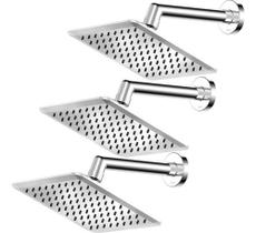 Kit 3 Chuveiros Ducha Quadrado Docolslim De Parede Docol Cromado