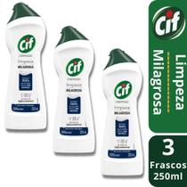 Kit 3 Cif Cremoso Saponáceo Original Limpeza Milagrosa 250mL