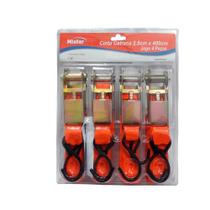 Kit 3 Cinta Catraca 2,5x400cm Cap. 200kg Jogo com 4 Peças