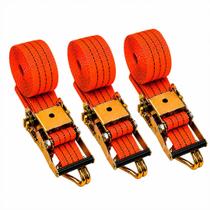 Kit 3 Cinta Com Catraca Carga 3 T 50mm 10 metro Caminhão Amarração Kit 3 Cinta Com Catraca Carga 3 T 50mm 10 metro Caminhão Amarração