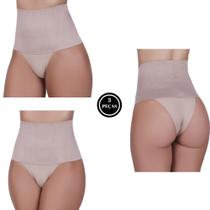 Kit 3 Cinta de Compressão Cós Alto - c6 KIT 3 CINTA TATI