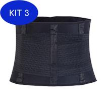 Kit 3 Cinta Redutora Térmica Abdominal Faixa Dupla Hot Shapers Xxl