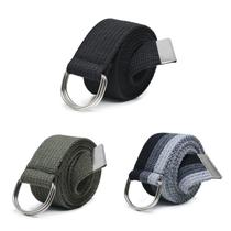 Kit 3 Cinto Masculino Correia Lona Largo Fivela Argola Sport