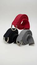 Kit 3 Cintos Masculinos Lona D-Ring 145cm Kit 3 Cintos Masculinos Lona D-Ring 145cm
