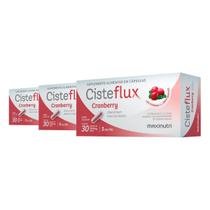 Kit 3 Cisteflux Cranberry Maxinutri 30 Cápsulas