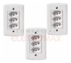 Kit 3 cj 4x2 3 tomadas 20a tramontina lux