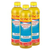 Kit 3 Clarificante E Auxiliar De Filtração Genco Genfloc