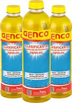 Kit 3 Clarificante E Auxilitar De Filtração Genfloc Piscinas
