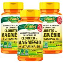 Kit 3 Cloreto De Magnésio Pa + Vit B6 800mg 180 Vegan Caps