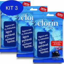 Kit 3 Clorin 1 - Higienizador, Purificador De Agua - 3 - Acuapura - Distribuidor H2 Comercial