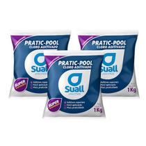 KIT 3 Cloro Suall Pratic pool Tratamento Sanitizante de piscina 2KG KIT 3 Cloro Suall Pratic pool Tratamento Sanitizante de piscina 2KG