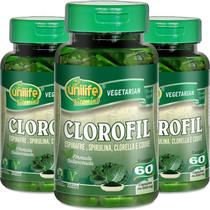 Kit 3 Clorofil Unilife 60 Cápsulas