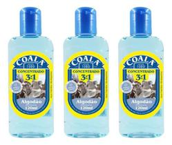 Kit 3 Coala Desinfetante Concentrado 3 Em 1 Algodão 120ml Kit 3 Coala Desinfetante Concentrado 3 Em 1 Algodão 120ml