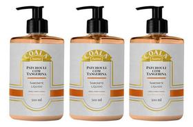 Kit 3 Coala Sabonete Líquido Corpo Mãos Patchouli Tangerina 500ml