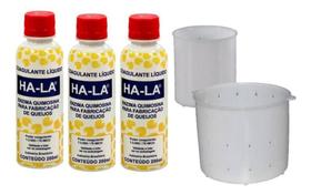 Kit 3 Coalhos Hala 200Ml Queijo + Forma 500G + Formas 1Kg