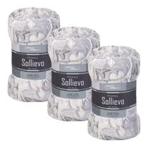 Kit 3 Cobertor Manta Sollievo Casal 1,80x2,20m Flannel Jolitex Cor:Cardus Kit 3 Cobertor Manta Sollievo Casal 1,80x2,20m Flannel Jolitex Cor:Cardus