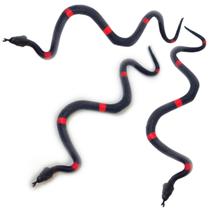 Kit 3 Cobra Brinquedo Realística Serpente Borracha Pegadinha