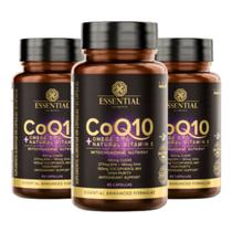 Kit 3 Coenzima Essential Q10 Com Ômega 3 Tg 60 Cápsulas - ESSENTIAL NUTRITION