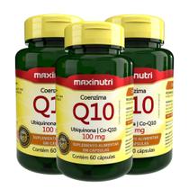 Kit 3 Coenzima Q10 100mg com 60 Capsulas Maxinutri