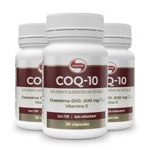 Kit 3 Coenzima Q10 200Mg Vitafor 30 Cápsulas