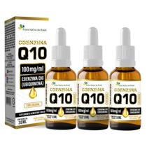 Kit 3 Coenzima Q10 30ml Gotas Flora Nativa