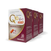 Kit 3 Coenzima Q10 Gold Ubiquinona 200mg 30 cápsulas Maxinutri