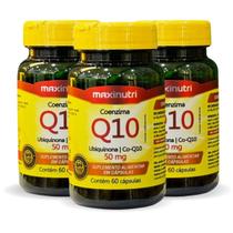 Kit 3 Coenzima Q10 Ubiquinona 50mg 60 Cápsulas Maxinutri